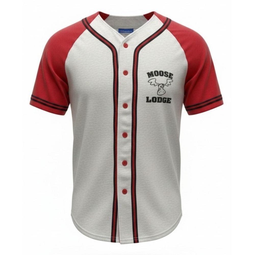 Vtg Champion Moose Lodge Baseball Jersey M Raglan‎ Authentic Athletic 90s